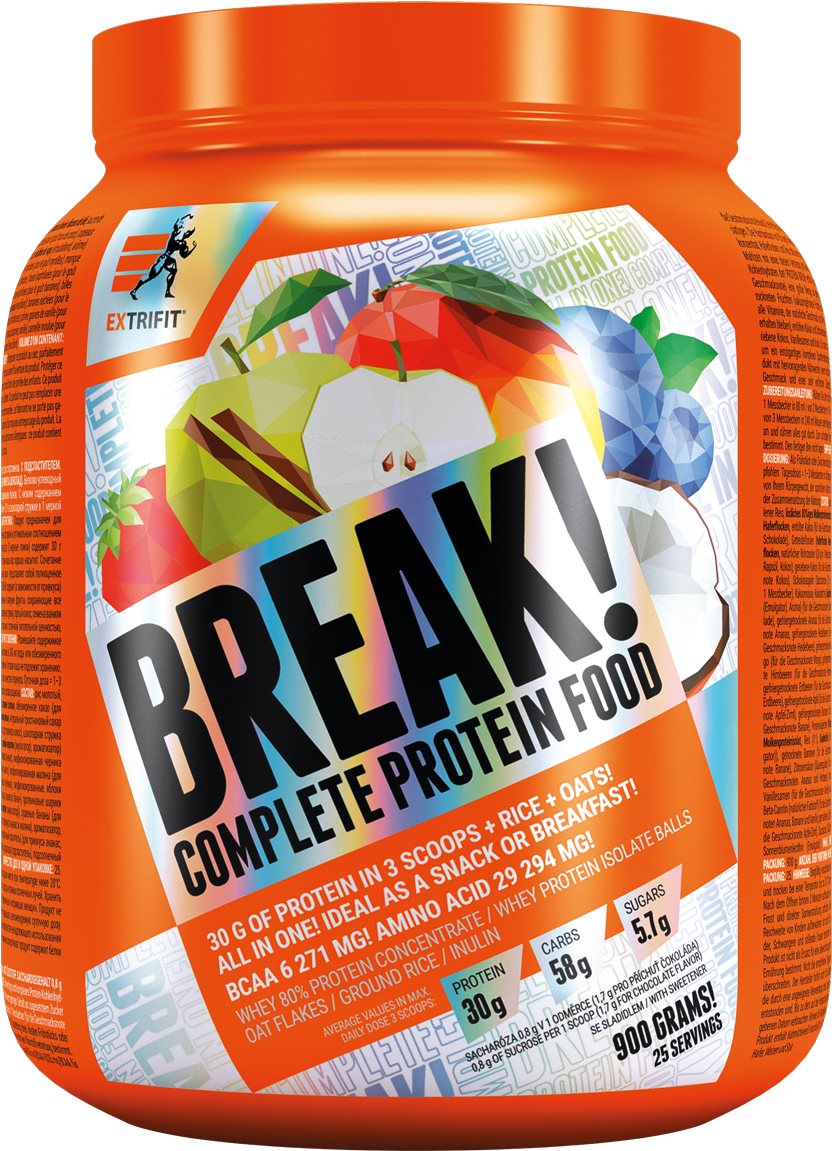 Extrifit Break! Protein Food, 900 g, vanília