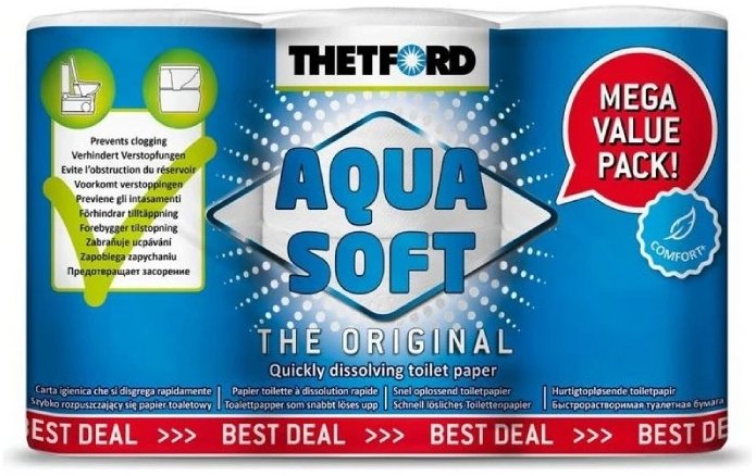 THETFORD Aqua Soft Lebomló WC papír, 6 db, WC kiegészítő