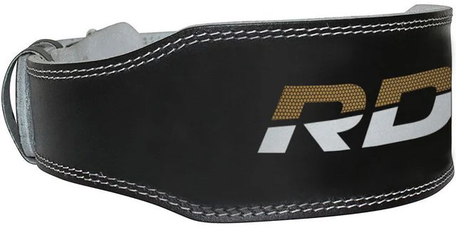 RDX GYM BELT 4" bőr súlyemelő öv, fekete-arany, S