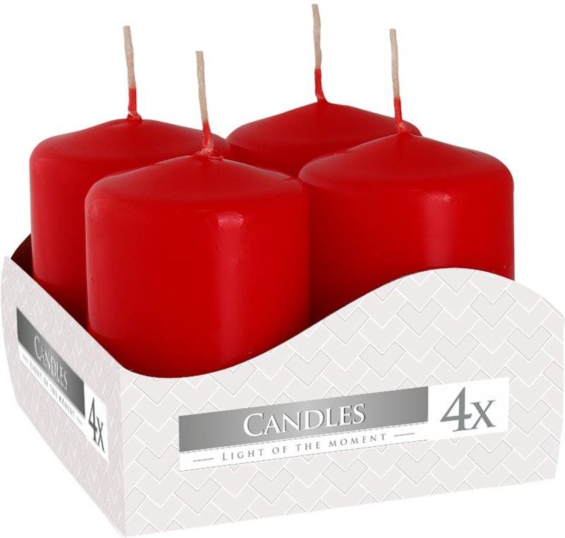 BISPOL Adventi gyertya, piros 4× 60 g