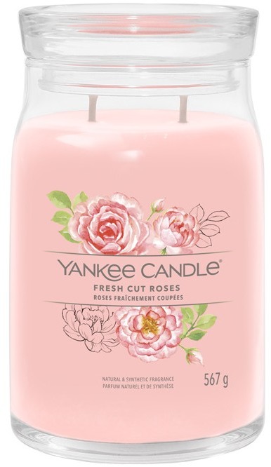 YANKEE CANDLE Signature üveg 2 kanóc Fresh Cut Roses 567 g