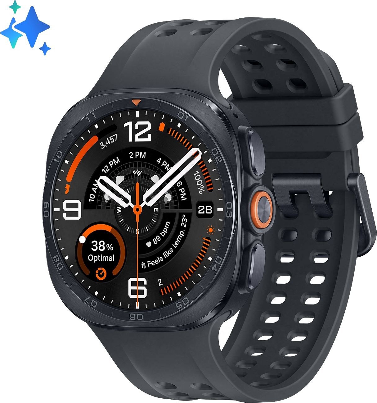 SAMSUNG Galaxy Watch Ultra2 LTE okosóra, 47 mm, titánszürke