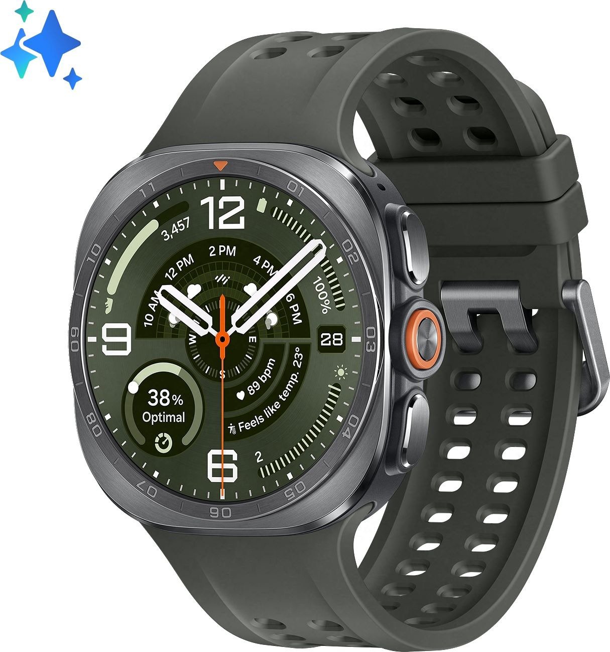 Samsung Galaxy Watch Ultra2 LTE okosóra, 47 mm, titánezüst