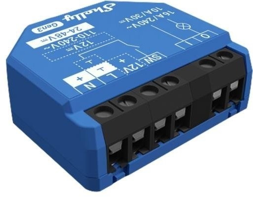 Shelly Gen3 1, kapcsolómodul, WiFi