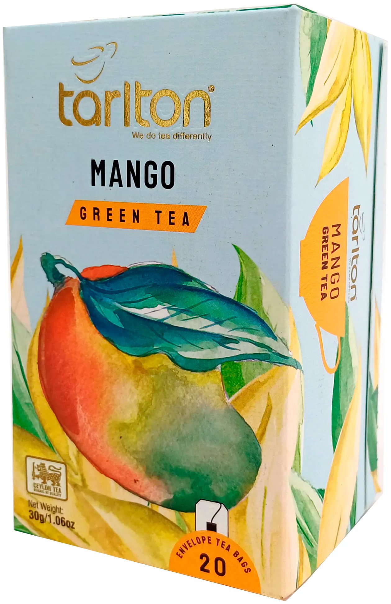 Tarlton Green Mango, egyesével csomagolt, 20 × 1,5 g
