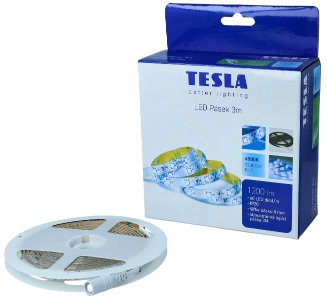 Tesla 60LED/ m, 3m + 1,5m, 8mm, 6500K, SMD2835, IP20
