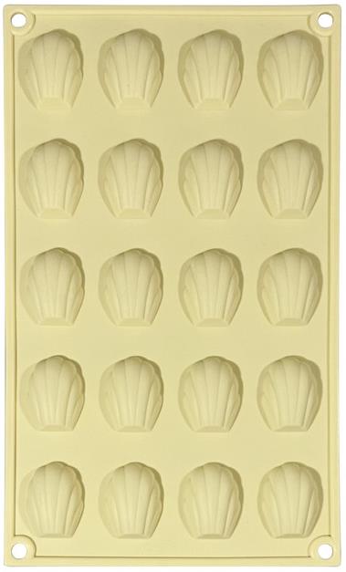 Toro Madeleine sütőforma, szilikon, 29×17,3×1,3 cm, 20 db, krémszín