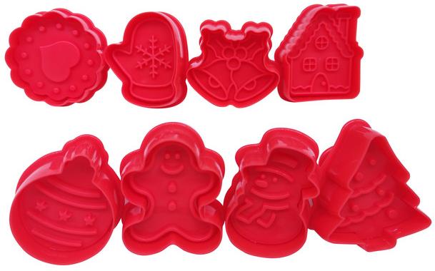 Toro Christmas karácsonyi sütikiszúró, 8 darab, műanyag