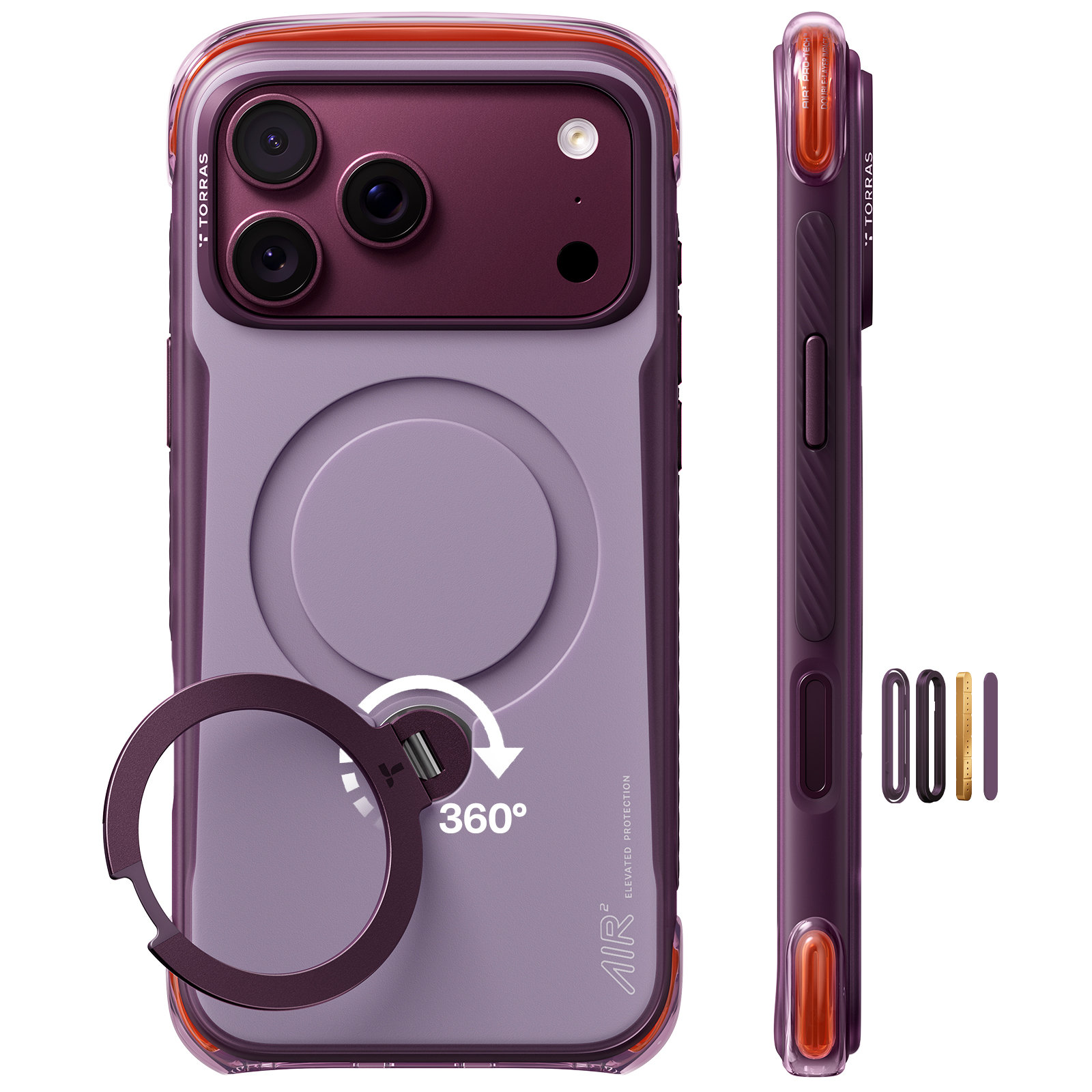 Torras Ostand Q3 Air Pro Violet Summit iPhone 18 Pro tok