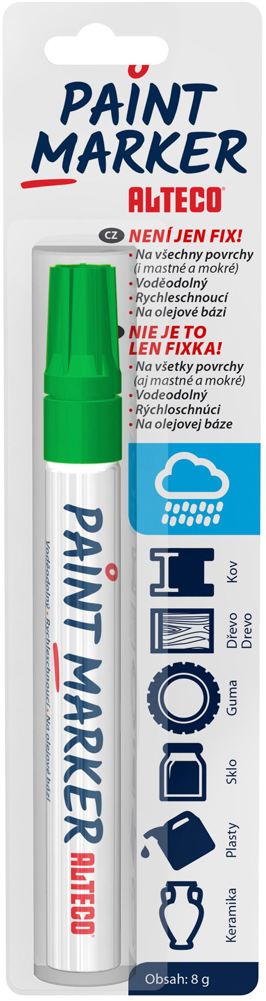 ALTECO Paint Marker zöld marker