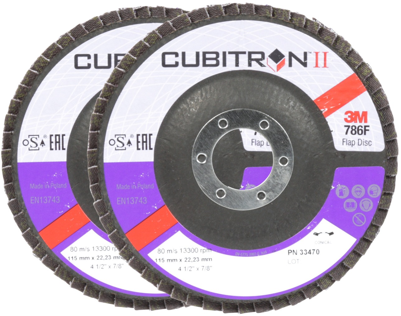 3M Cubitron II lamellás tárcsa, átmerő 115 mm, szemcseméret 40+, 2 db