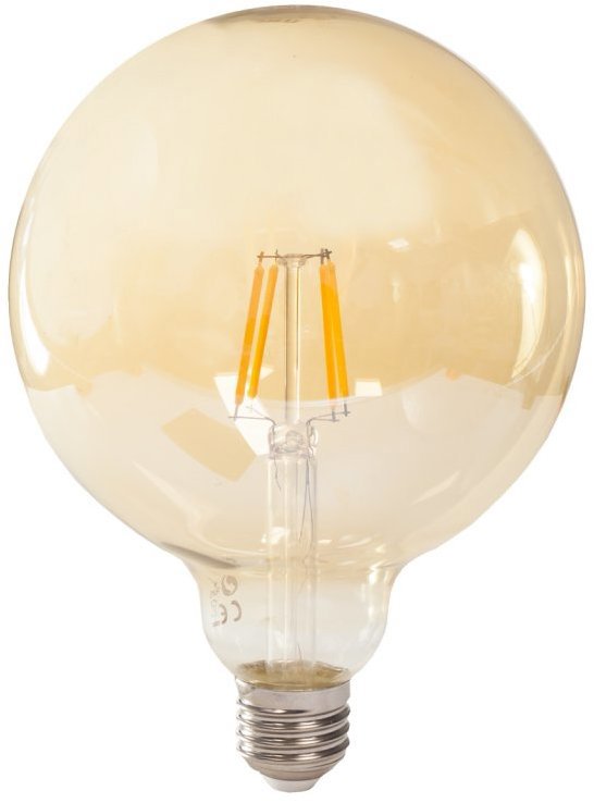 Tesla GLOBE G125 VINTAGE, E27, 4W, 230V, 380lm, 2400K, 360°, arany