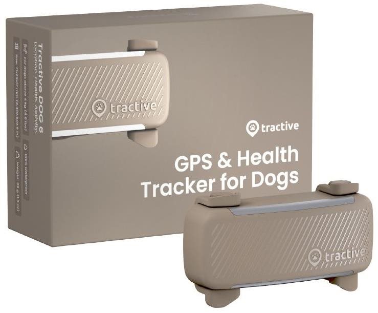 Tractive DOG 6 GPS nyomkövető kutyáknak és egészségügyi monitor, barna