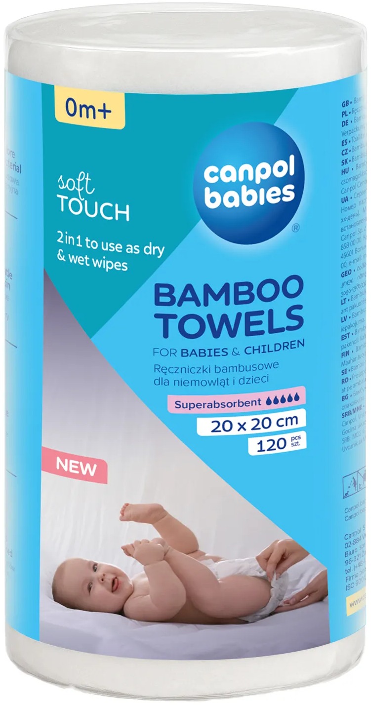 Canpol babies eldobható bambusz kéztörlő, 120 darab