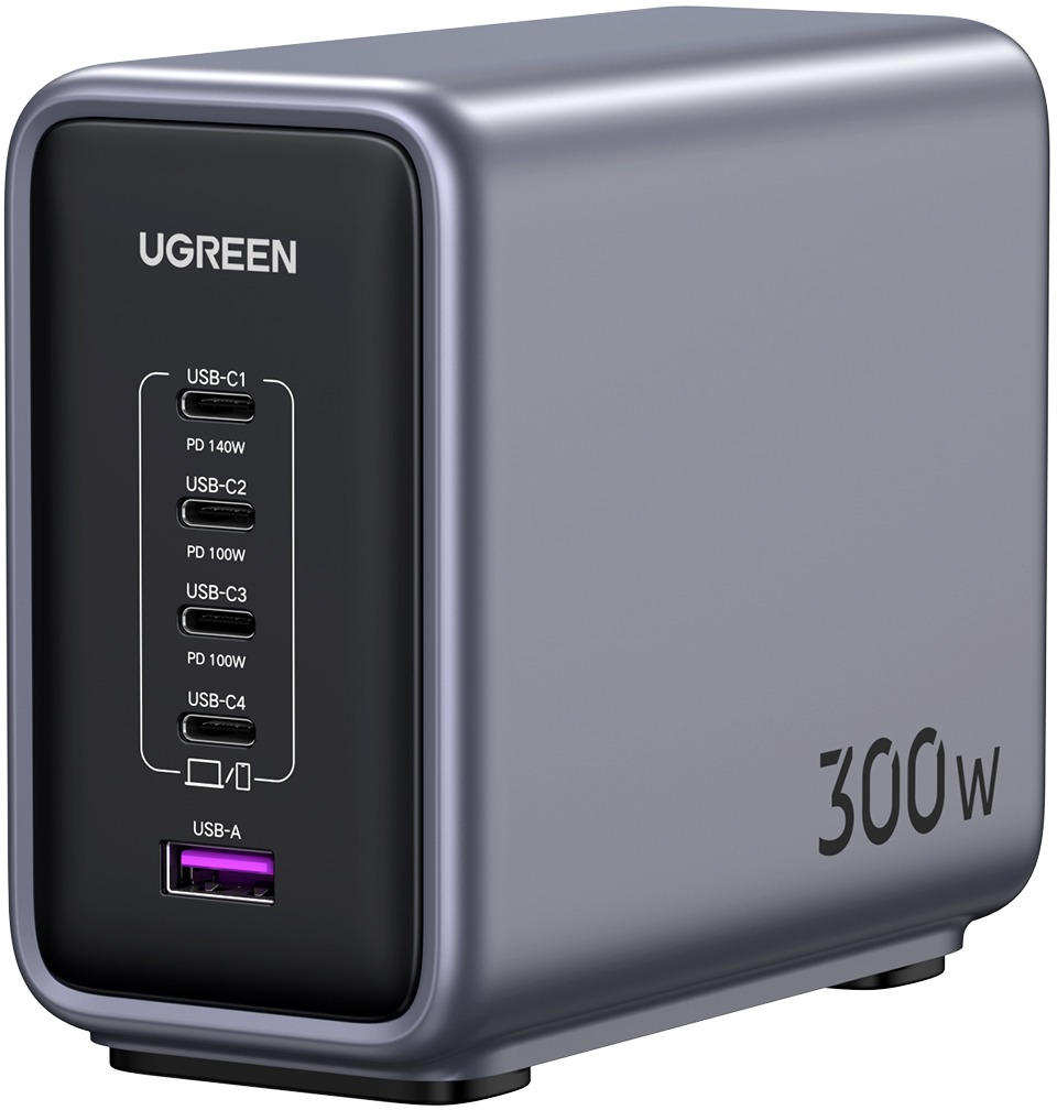 Ugreen Universal 300W Charger 1 x USB-A + 4 x USB-C
