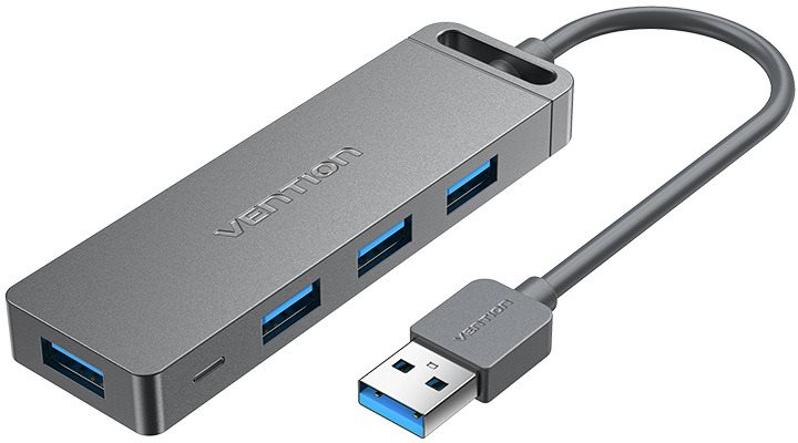 Vention 4-Port USB 3.0 Hub With Power Supply 0.5M Gray