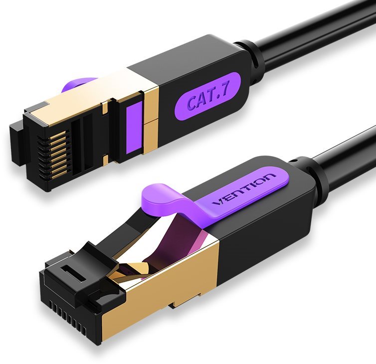 Vention Cat.7 SFTP Patch Cable, 10 m, fekete