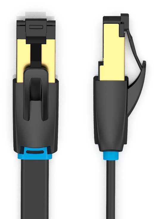 Vention Flat Cat.8 Patch Cable, 3m, fekete