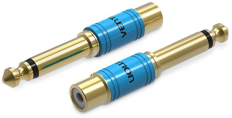 Vention 6.3mm Male Jack to RCA Female Audio Adapter Gold
