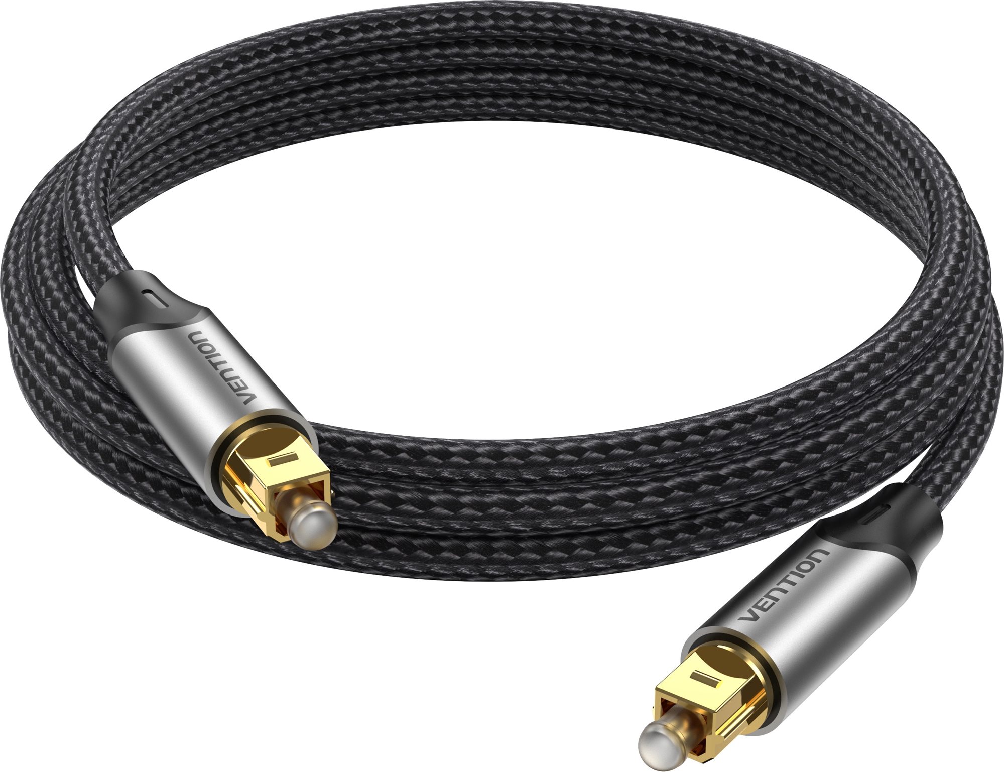 Vention Optical Fiber Toslink Audio Cable Aluminum Alloy Type 2M Gray