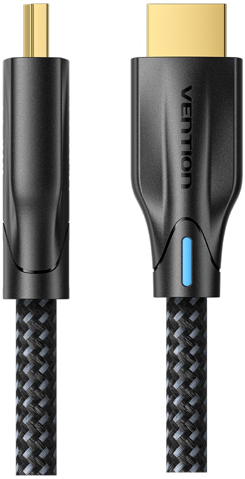 Vention Cotton Braided HDMI-A Male to Male 8K HD Cable 1,5m Black