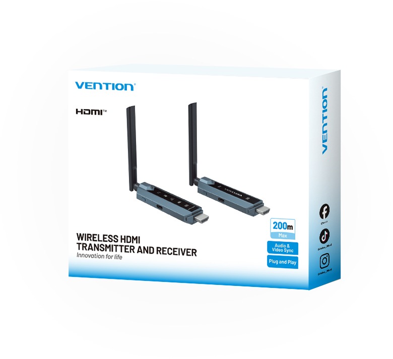 Vention Wireless HDMI Transmitter and Receiver (1*1) Kit Gray