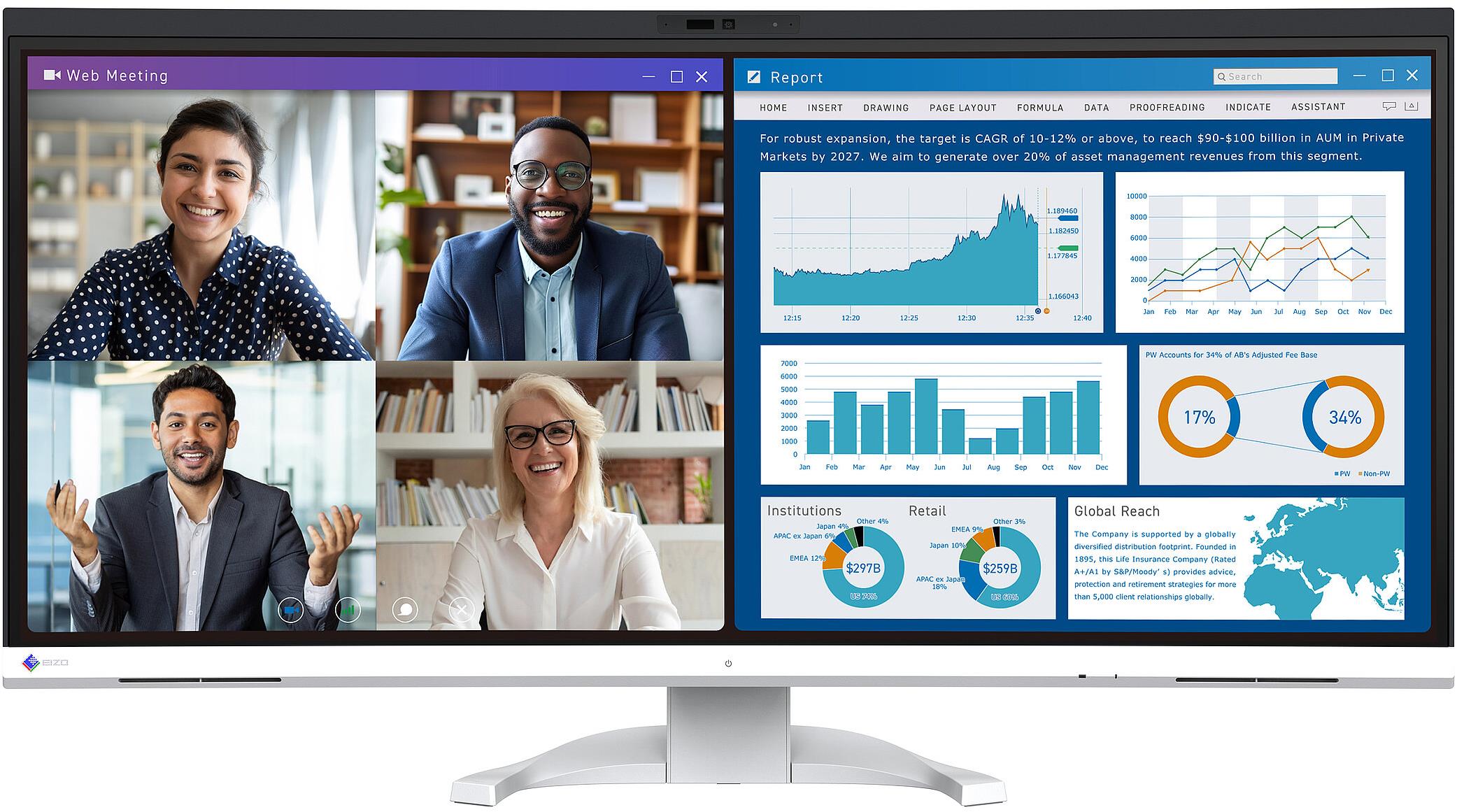 34" EIZO FlexScan EV3450XC-WT