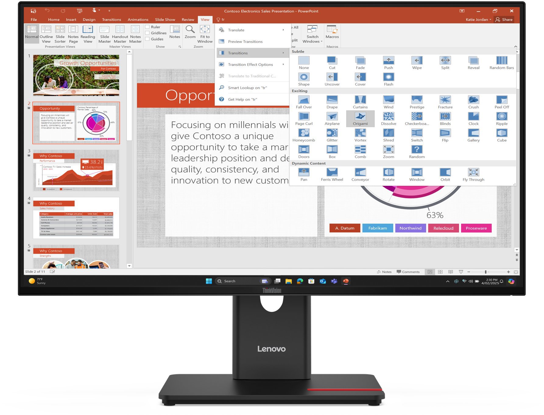 27" Lenovo ThinkVision T27-40 + MC60 webkamera