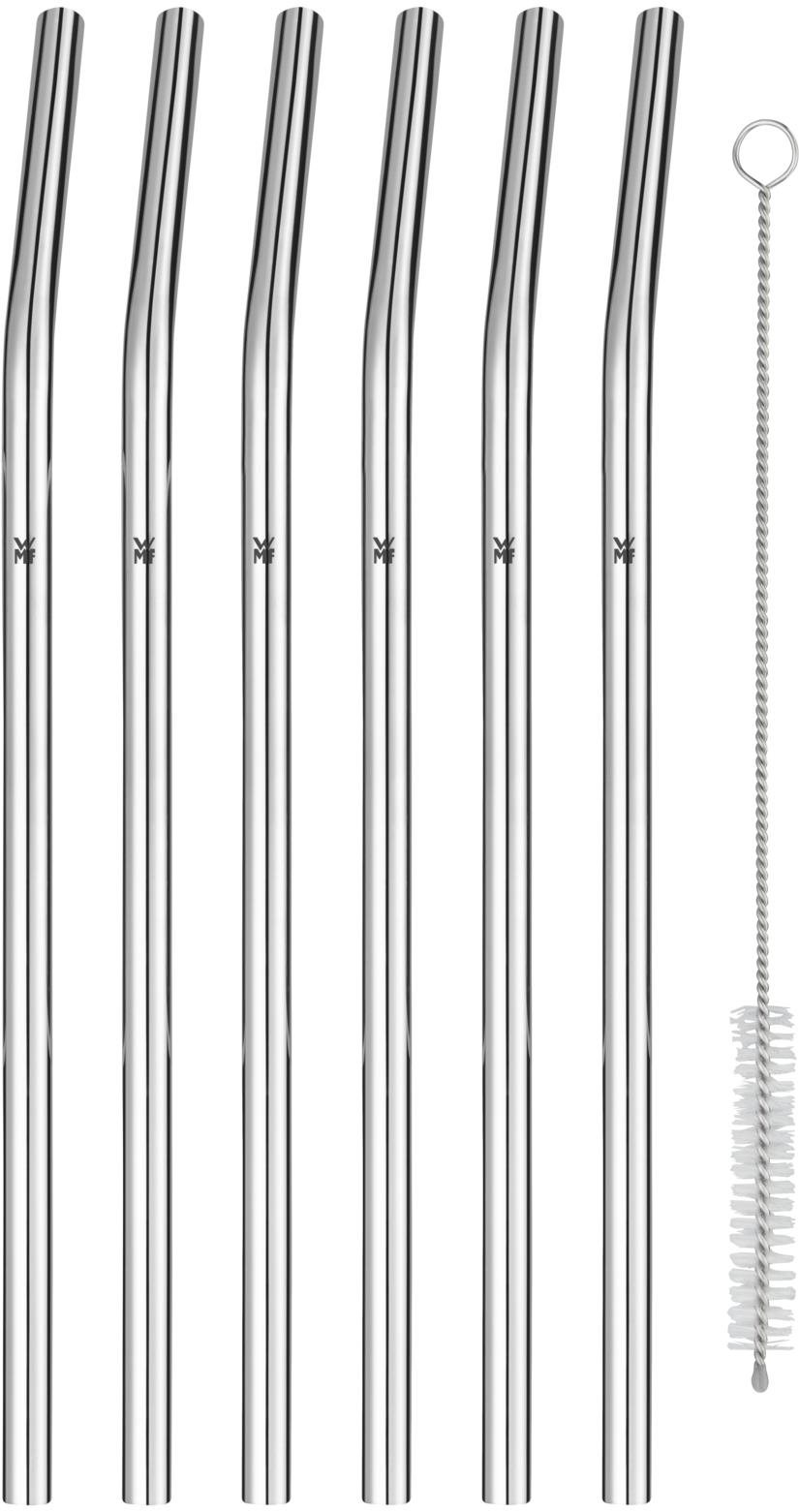 WMF Baric 608966040 rozsdamentes acél szívószál 24 cm 6 db + kefe