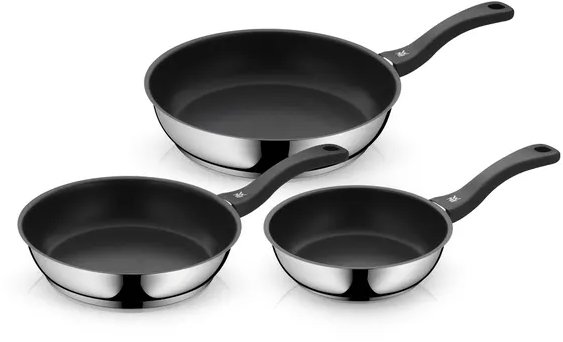 WMF DEVIL serpenyőkészlet, 3 darab 20, 24 és 28 cm, rozsdamentes acél