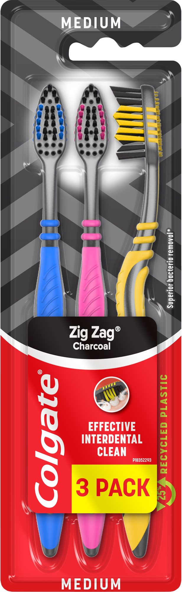 COLGATE ZIG ZAG charcoal 3 darab