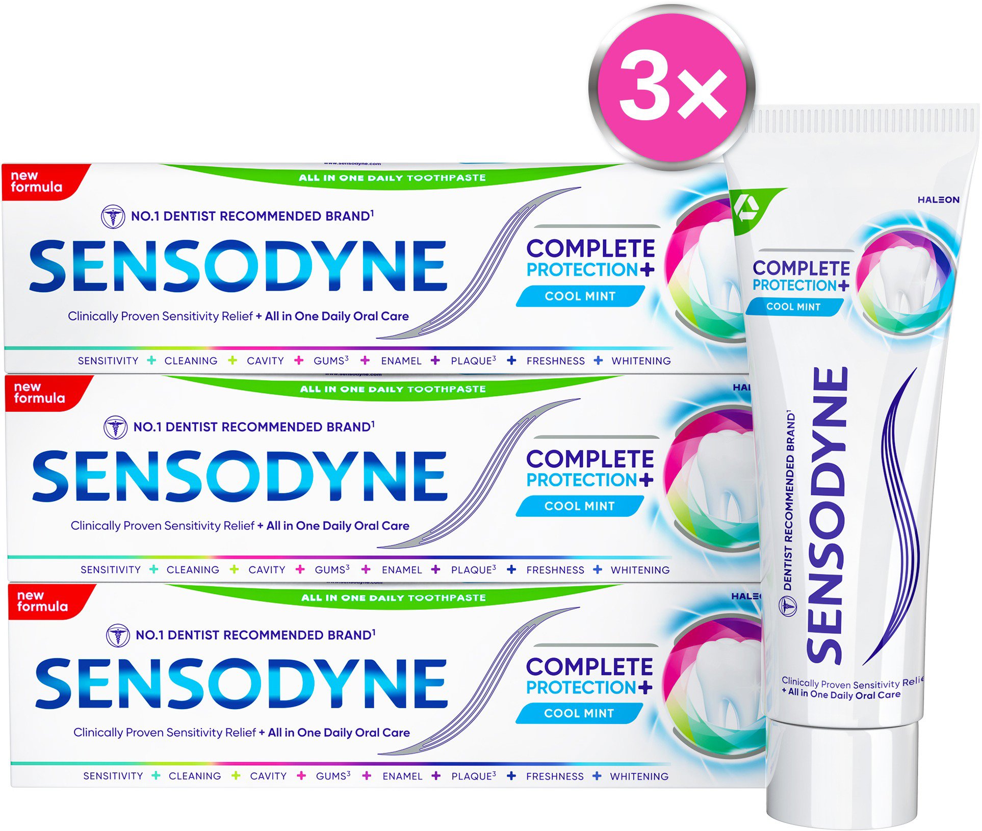 SENSODYNE Teljes védelem Whitening 3× 75 ml