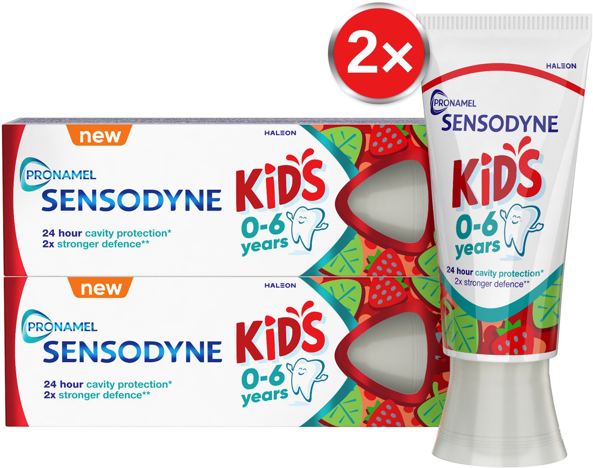 SENSODYNE Kids - 0-6 év, 2 × 50ml