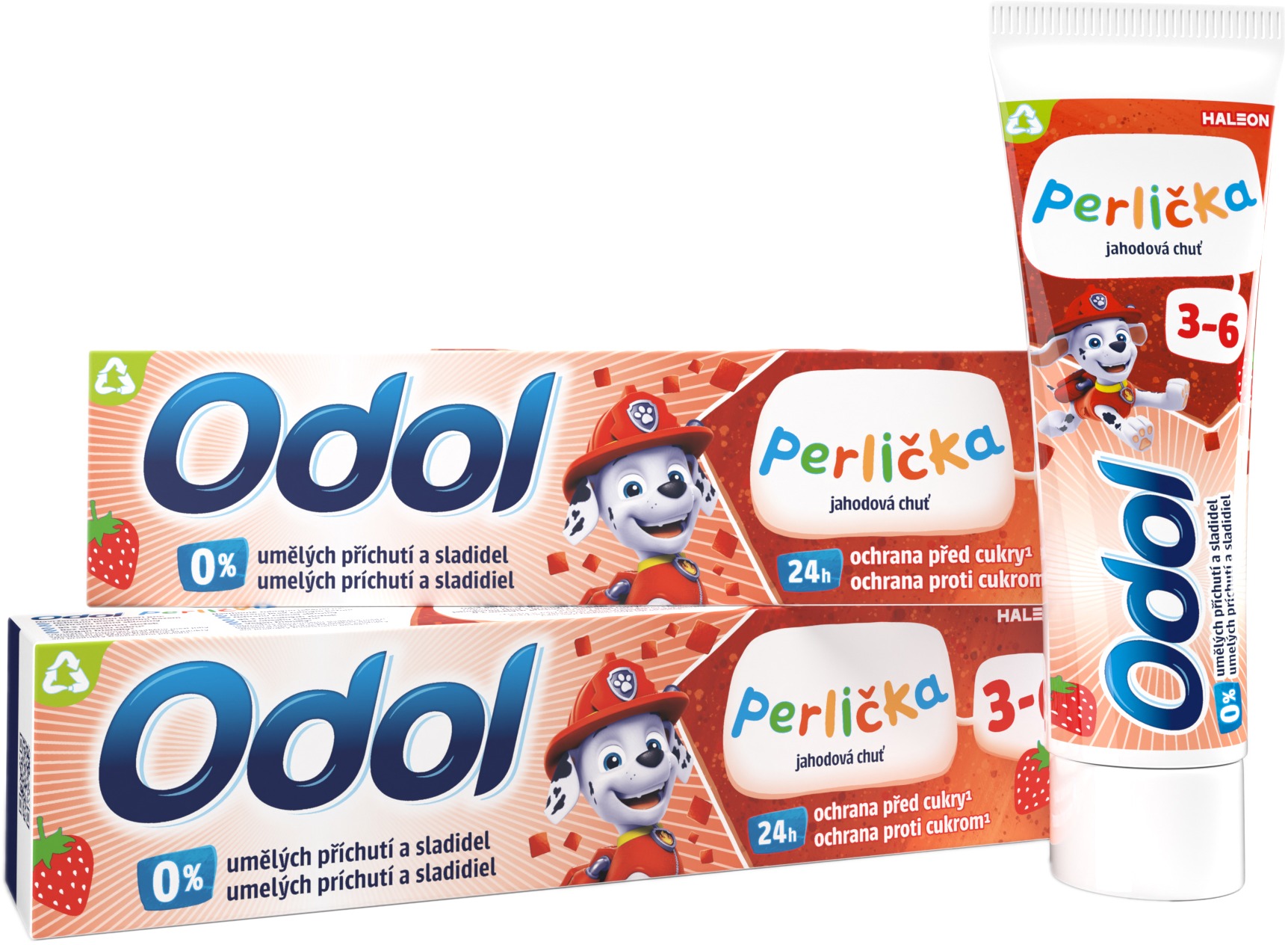 Odol Perlicka eper ízű fogkrém gyerekeknek, 2× 50 ml