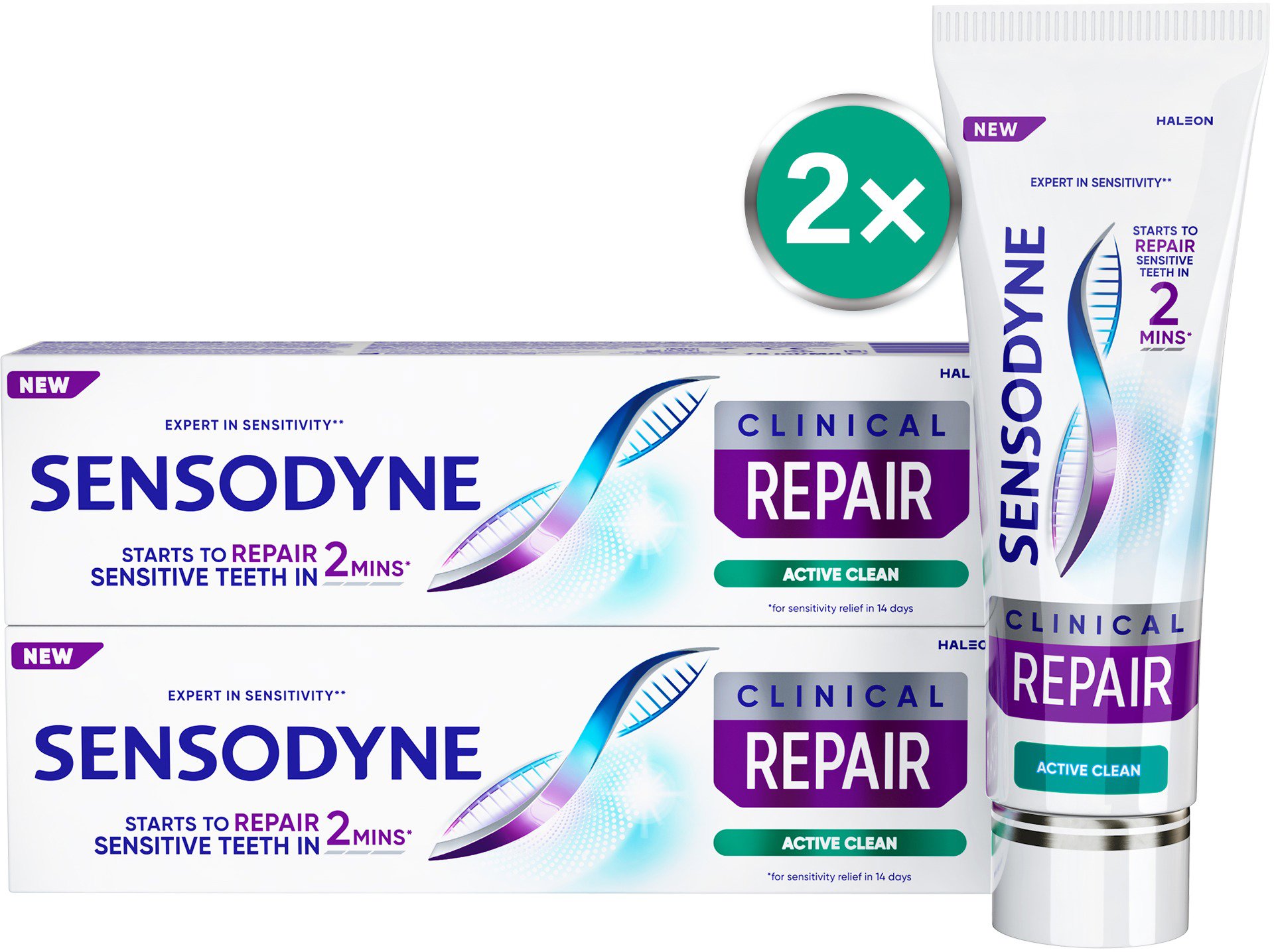 SENSODYNE Clinical Repair Active Clean 2x 75 ml