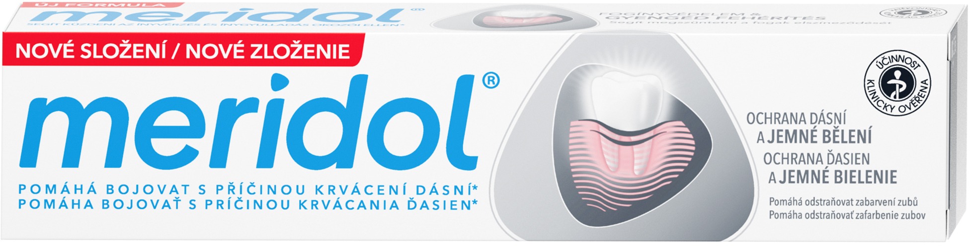 MERIDOL Gum Protection & Gentle White fogkrém ínyvédelemre és finom fehérítésre 75 ml