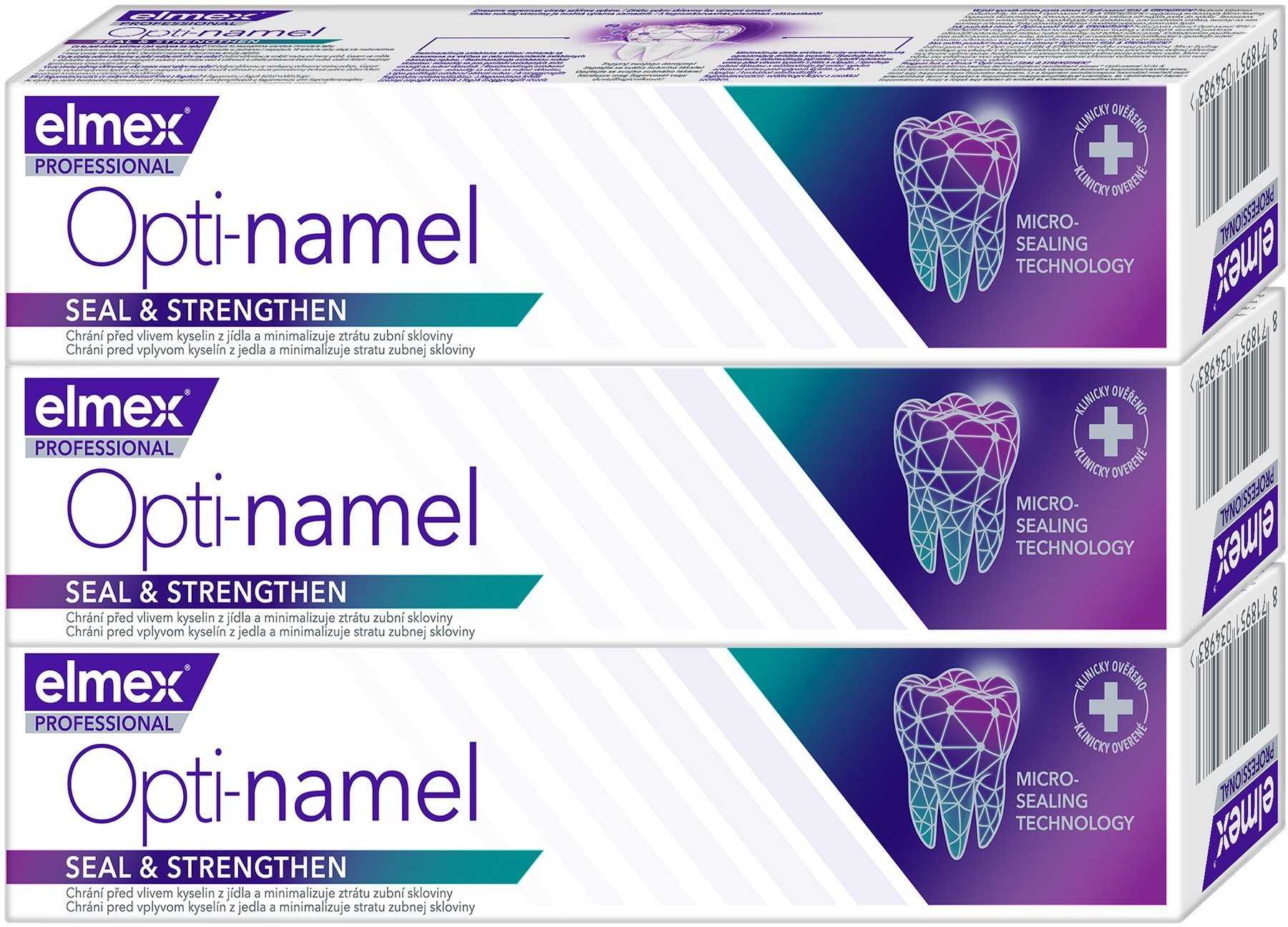 ELMEX Professional Opti-namel Seal & Strengthen 3 × 75 ml