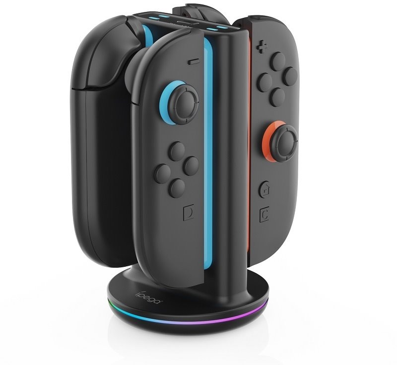 iPega SW2051 töltőállomás RGB-vel JoyCon vezérlőkhöz, Nintendo Switch 2 Black